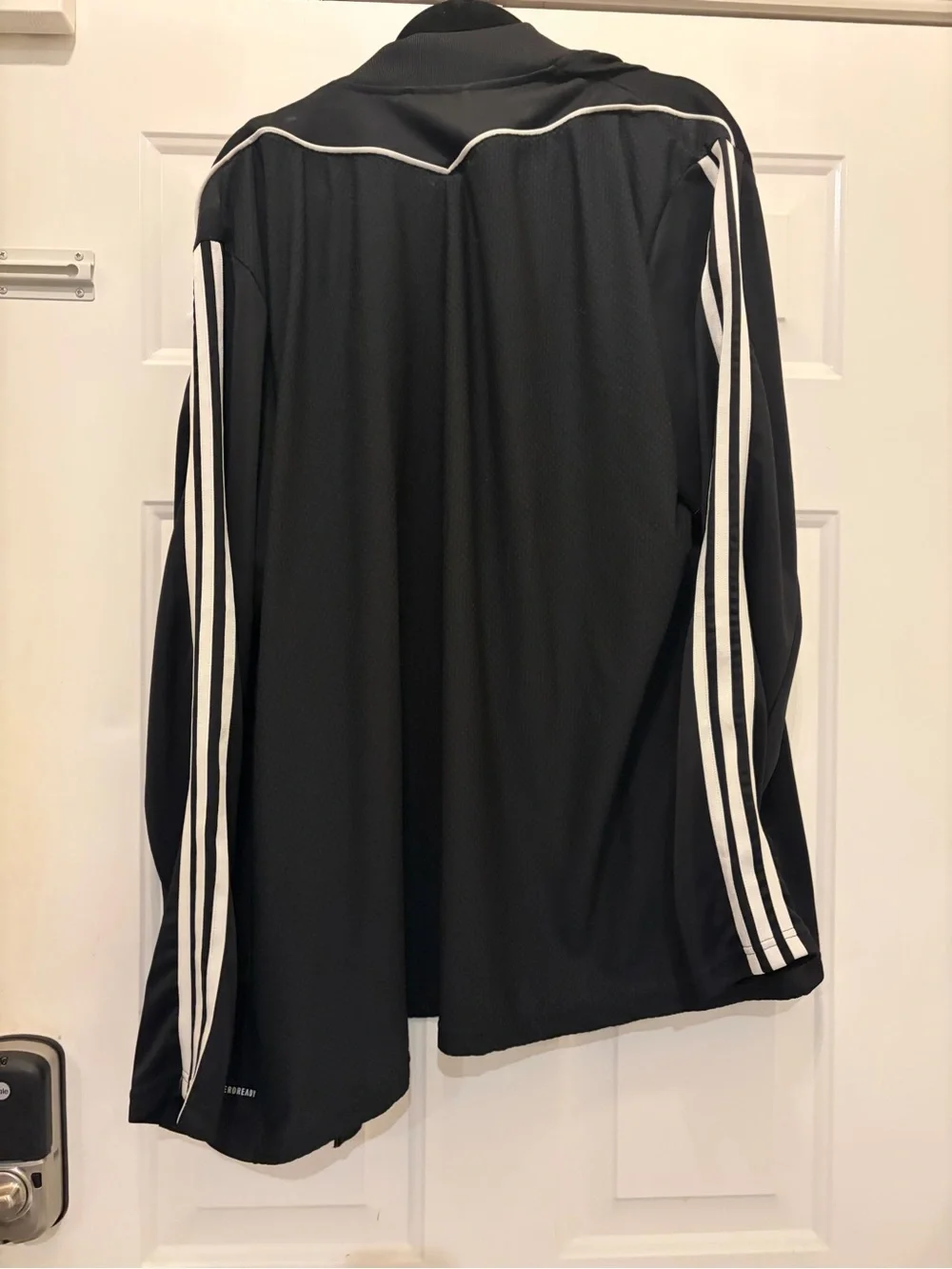 adidas Black Jacket with White Logo Print